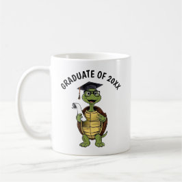 Caneca De Café Graduação de Tartaruga Personalizada
