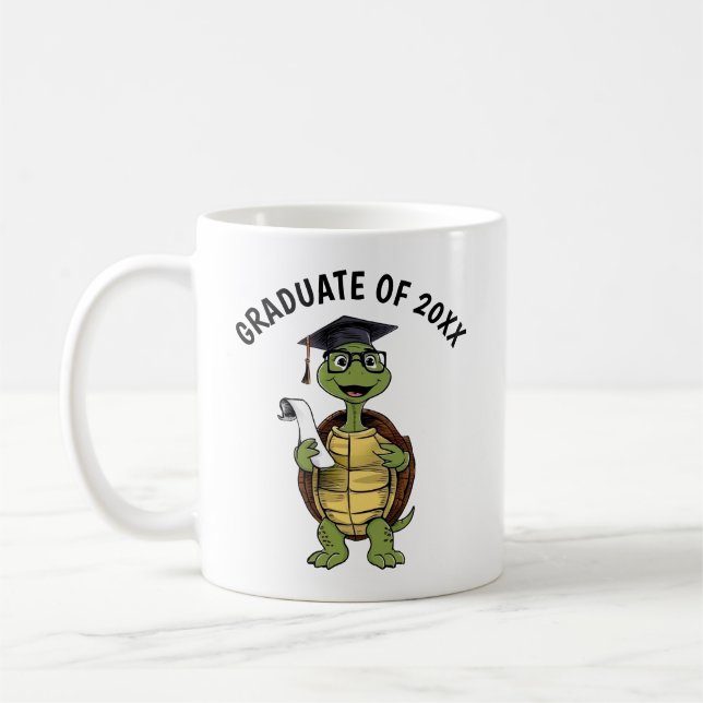 Caneca De Café Graduação de Tartaruga Personalizada (Esquerda)