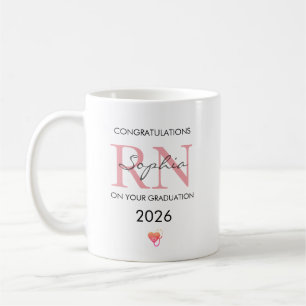 Caneca De Café Graduação em Enfermagem Nome Personalizado Turma d