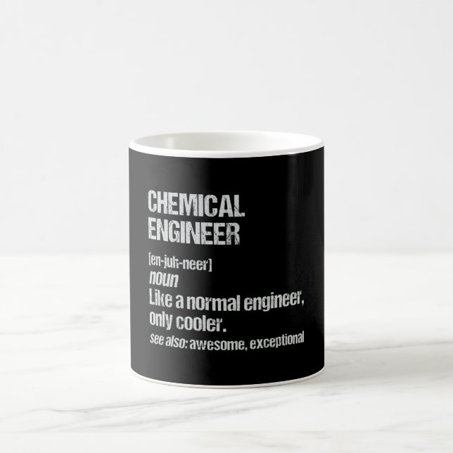 Caneca De Café Graduação em Engenharia Funny de Engenheiros Quími (Centro)