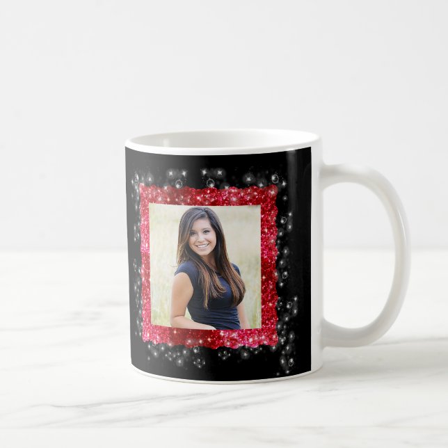 Caneca De Café Graduação - Foto do Quadro Sparkle Vermelho com Gl (Direita)