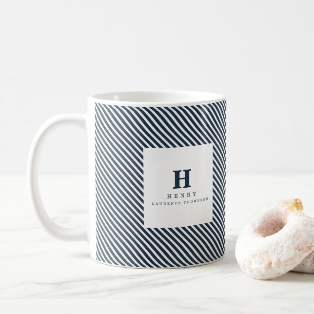 Caneca De Café GRADUAÇÃO INICIAL MUG azul (Com Donut)