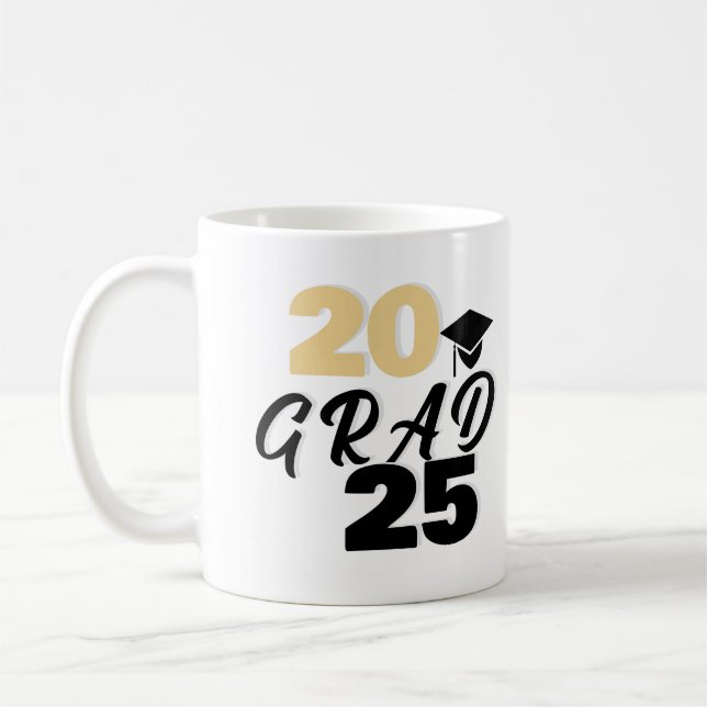 Caneca De Café Graduação Mug, Ano, texto, Classe, Formando (Esquerda)