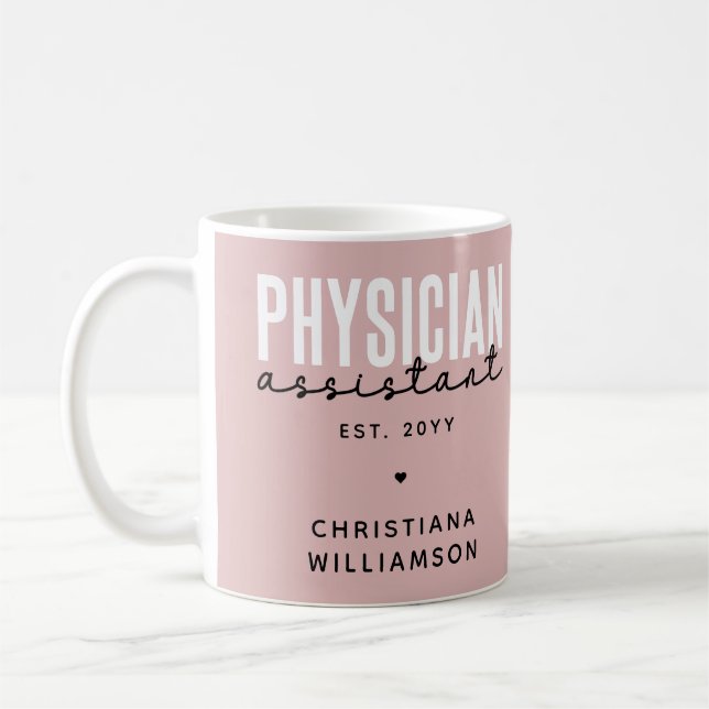 Caneca De Café Graduação PA personalizada do Assistente médico (Esquerda)