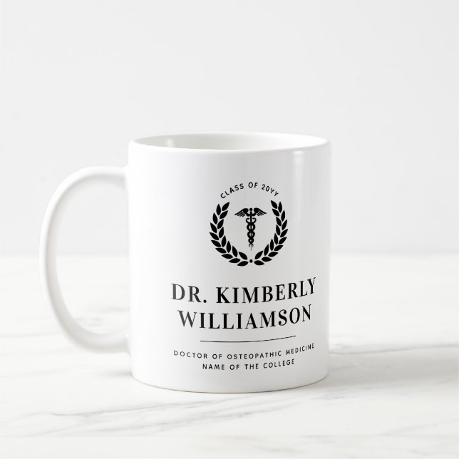 Caneca De Café Graduação Personalizada da Faculdade de Medicina M (Esquerda)