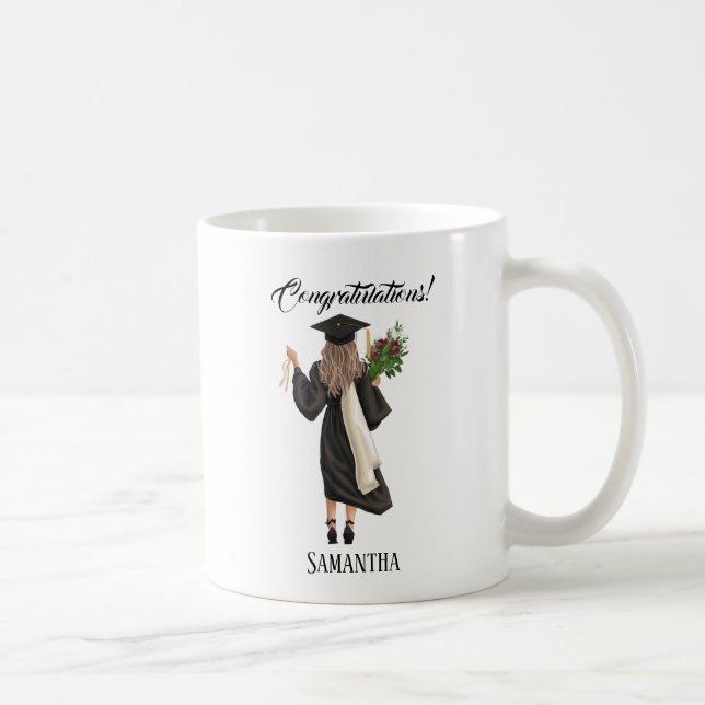 Caneca De Café Graduação personalizada de aquarela (9) (Direita)