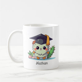 Caneca De Café Graduação Personalizada do Cartoon Kawaii Bonito