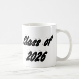 Caneca De Café Graduação turma de 2026 tipografia preta