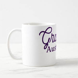 Caneca De Café Graduation name purple simple minimal stylish call