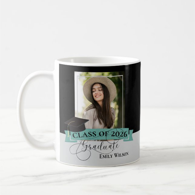 Caneca De Café Graduation Photo Mug – Class of 2026 (Esquerda)