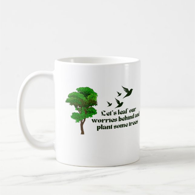 Caneca De Café Gráfica da Natureza (Esquerda)