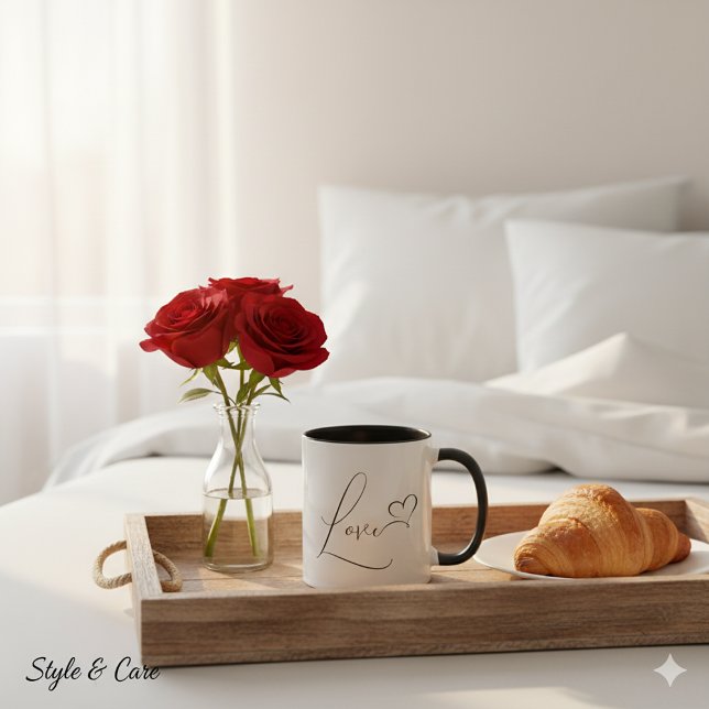 Caneca de Café Gráfica de Amor Única e Encantadora (Charming Unique Love Graphic Coffee Mug)