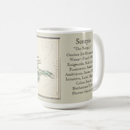 Caneca De Café Gráfico Astronômico Antiguo Scorpio Zodiac
