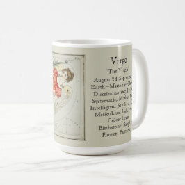 Caneca De Café Gráfico Astronômico Antiguo Zodíaco Virgo