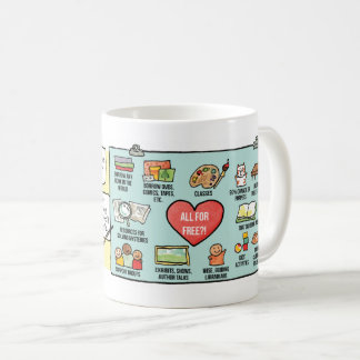 Caneca De Café gráfico Biblioteca da BCN