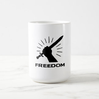 Caneca De Café gráfico da espada da liberdade