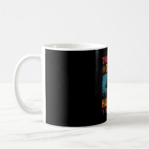 Caneca De Café Gráfico da Lua do Cemitério de Fantasia Assustador