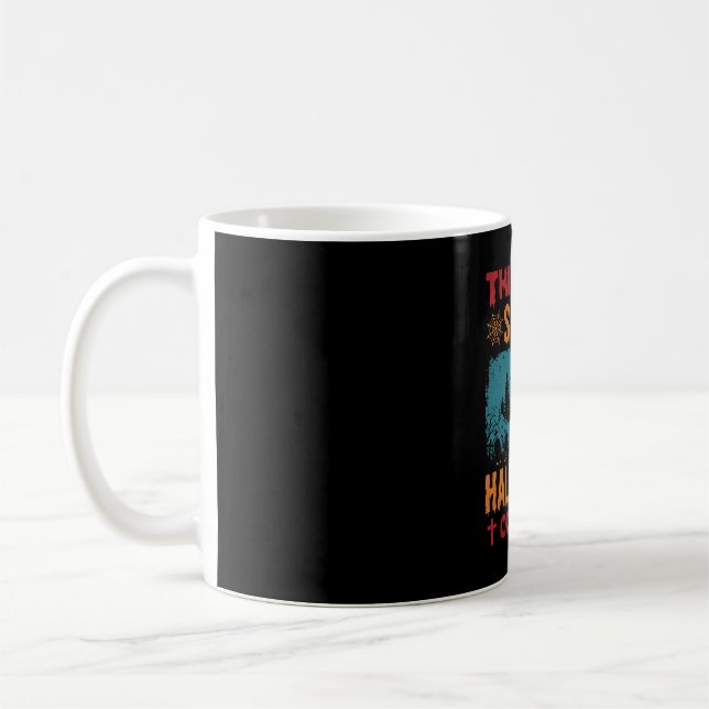 Caneca De Café Gráfico da Lua do Cemitério de Fantasia Assustador (Esquerda)