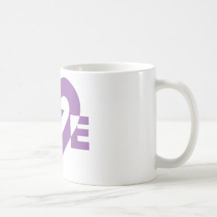 Caneca De Café Gráfico de Amor legal, Roxo