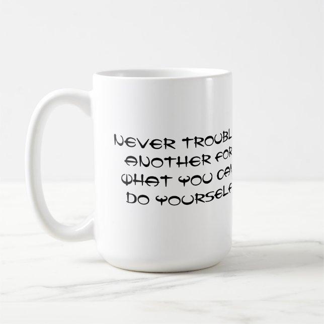 Caneca De Café Gráfico de aspas inspiradoras (Esquerda)