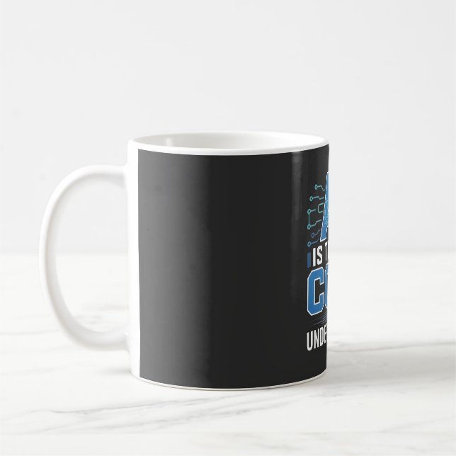 Caneca De Café Gráfico de Código de IA – Design de Inovação Tecno (Esquerda)
