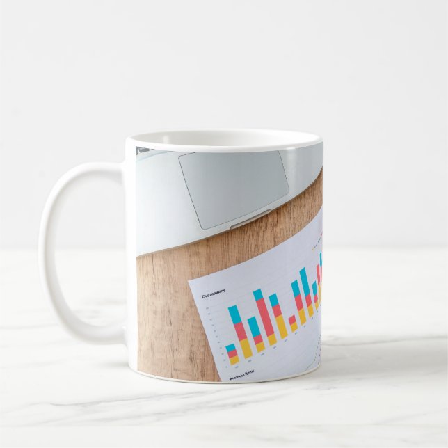 Caneca De Café Gráfico de dados financeiros (Esquerda)