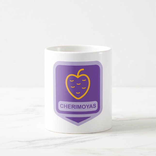Caneca De Café Gráfico de Fruta de Cherimoya exclusivo personaliz (Criador carregado)
