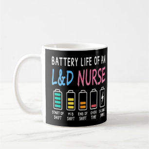 Caneca De Café Gráfico de humor da vida útil da bateria de uma en