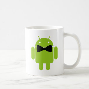Caneca De Café Gráfico de Ícone Robô Android Formal