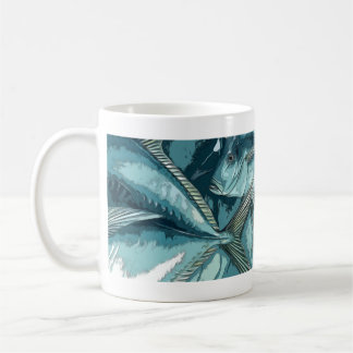 Caneca De Café Gráfico de Peixes de Pesquisa