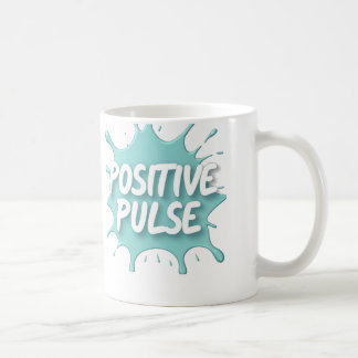 Caneca De Café Gráfico de respingos de pulso positivo