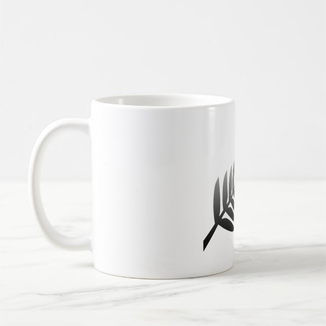 Caneca De Café Gráfico de Rugby T Silver Fern da Nova Zelândia pa (Esquerda)
