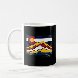 Caneca De Café Gráfico de Sinalizador de Colorado Mountain