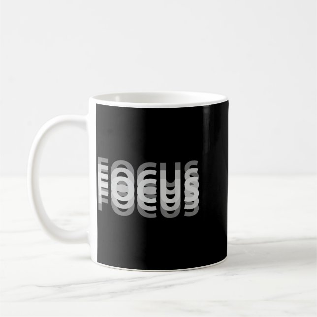 Caneca De Café Gráfico de texto desfocado em foco (Esquerda)
