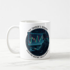 Caneca De Café Gráfico de Velas da Jornada do Trader Finanças