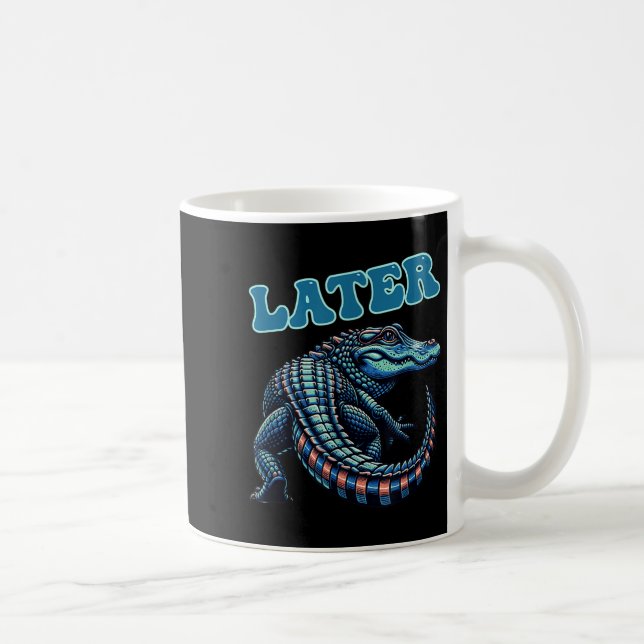 Caneca De Café Gráfico do jacaré do Gator posterior (Direita)