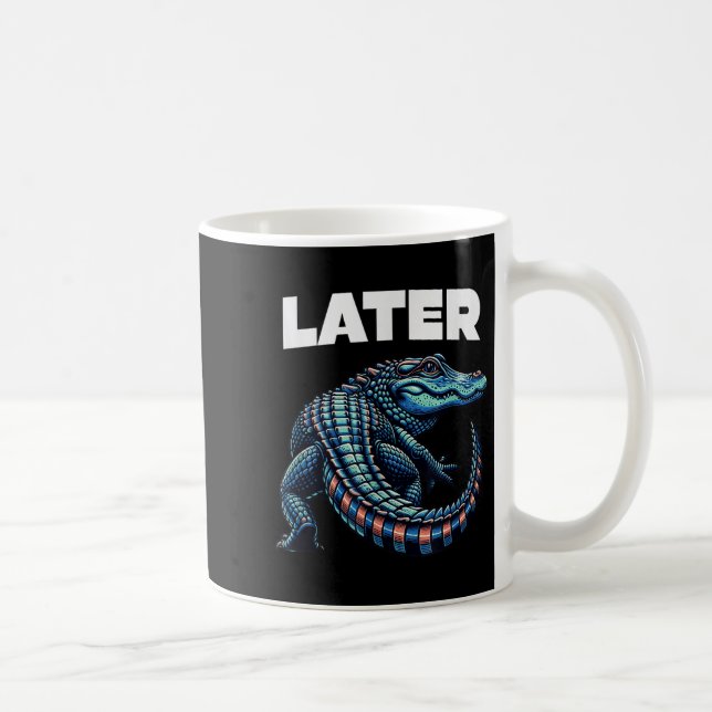 Caneca De Café Gráfico do jacaré do Gator posterior (Direita)