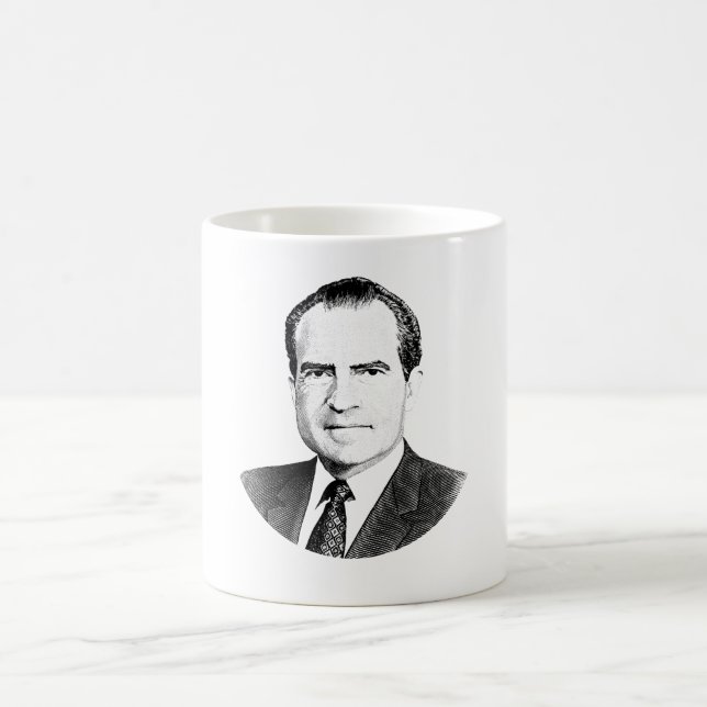 Caneca De Café Gráfico do presidente Richard Nixon (Centro)