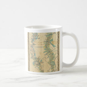 Caneca De Café Gráfico do Rio Lower Mississippi