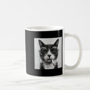 Caneca De Café Gráfico Engraçado Gato Fumando Adulto Engraçado _1