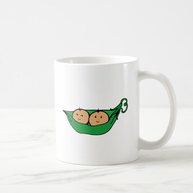 Caneca De Café Gráfico gêmeo do vagem (Direita)