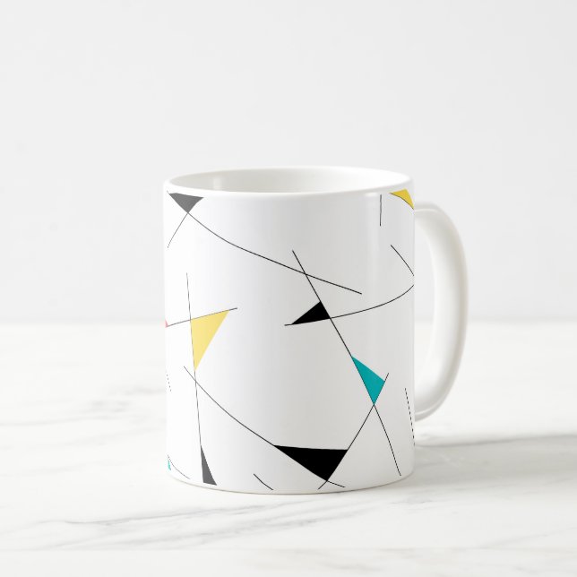 Caneca De Café Gráfico geométrico moderno, moderno, moderno, simp (Frente Esquerda)
