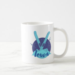 Caneca De Café Gráfico Retro de Esqui para Férias no Resort de Es