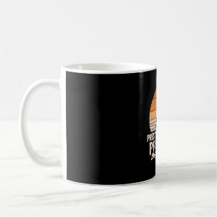 Caneca De Café Gráfico retrô de pôr do sol engraçado de veleiro à