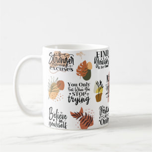 Caneca De Café Gráficos de cotações motivacionais