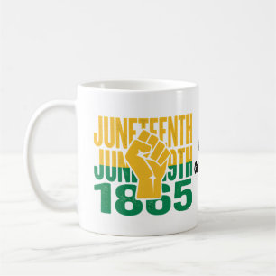 Caneca De Café Gráficos do Dia da Liberdade Negra de 1865 em 19 d