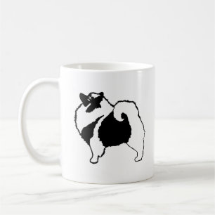 Caneca De Café Gráficos Keeshond - Arte de Cachorro Original