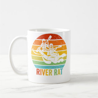 Caneca De Café Grafismo Vintage de Rafting River Rat de Águas Bra