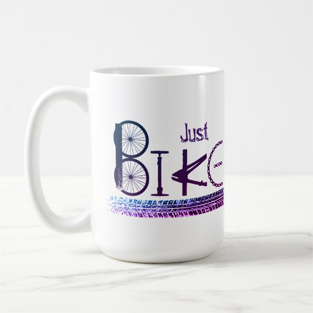 Caneca De Café grafite "Apenas bicicleta" de peças de bicicleta e (Esquerda)