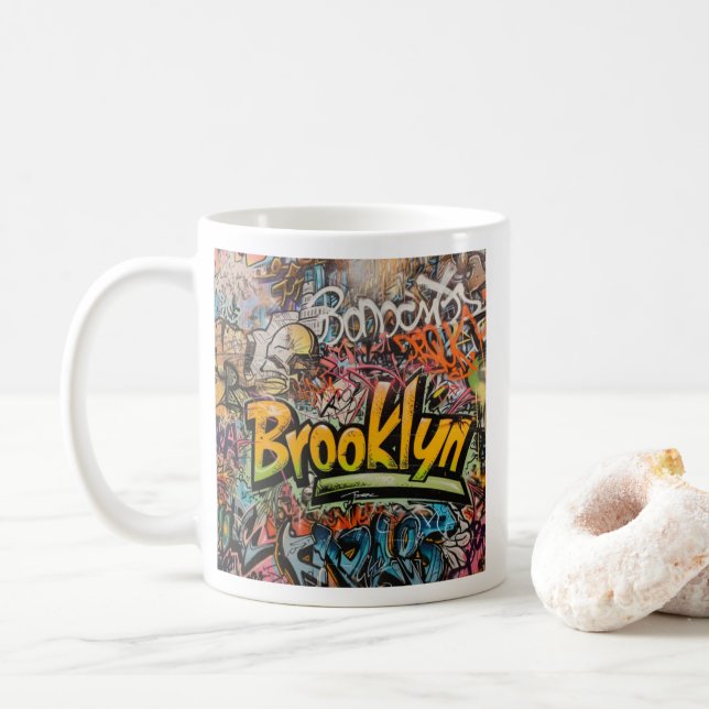 Caneca De Café Grafite Brooklyn (Com Donut)